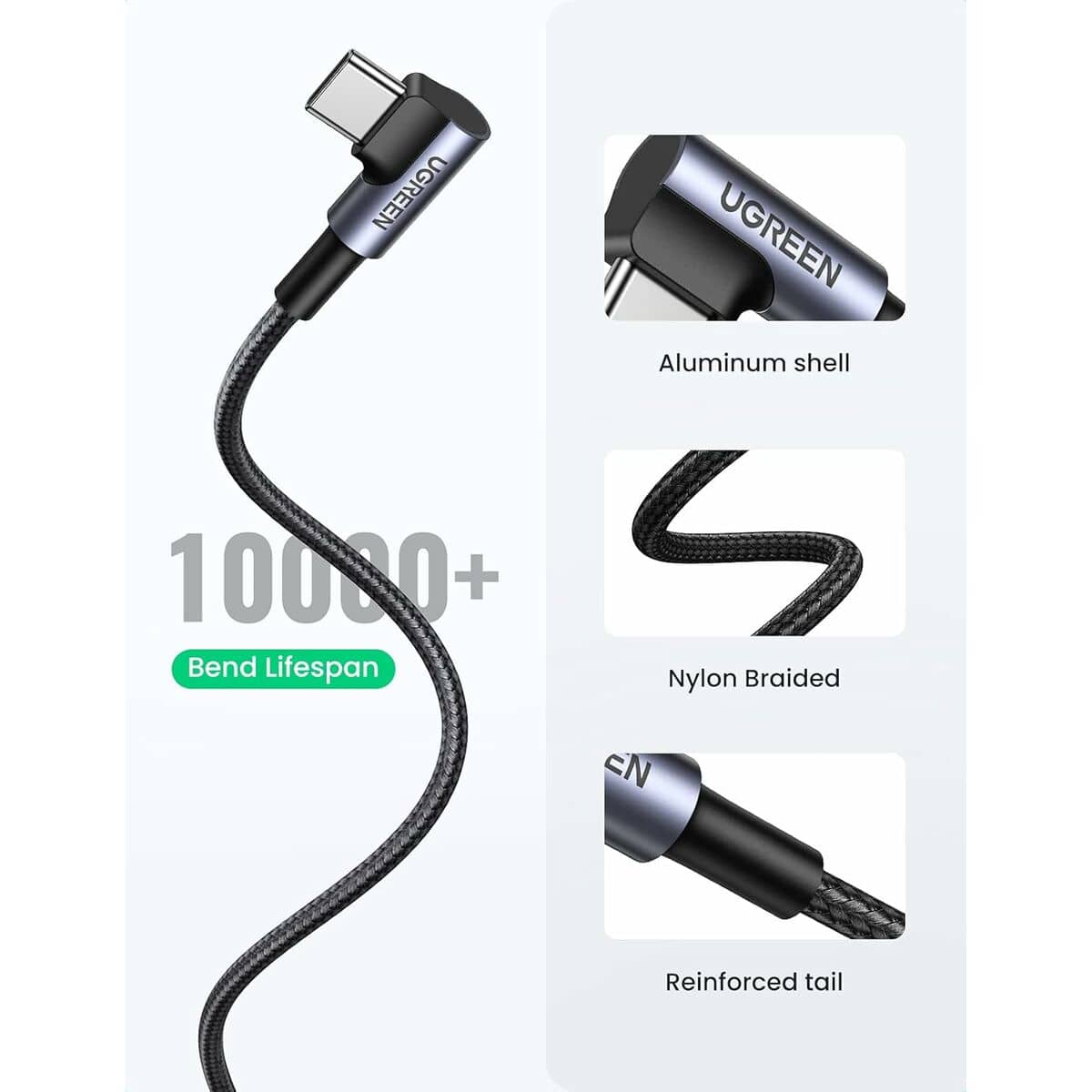 Cable USB A a USB-C Ugreen 50942 Negro 2 m