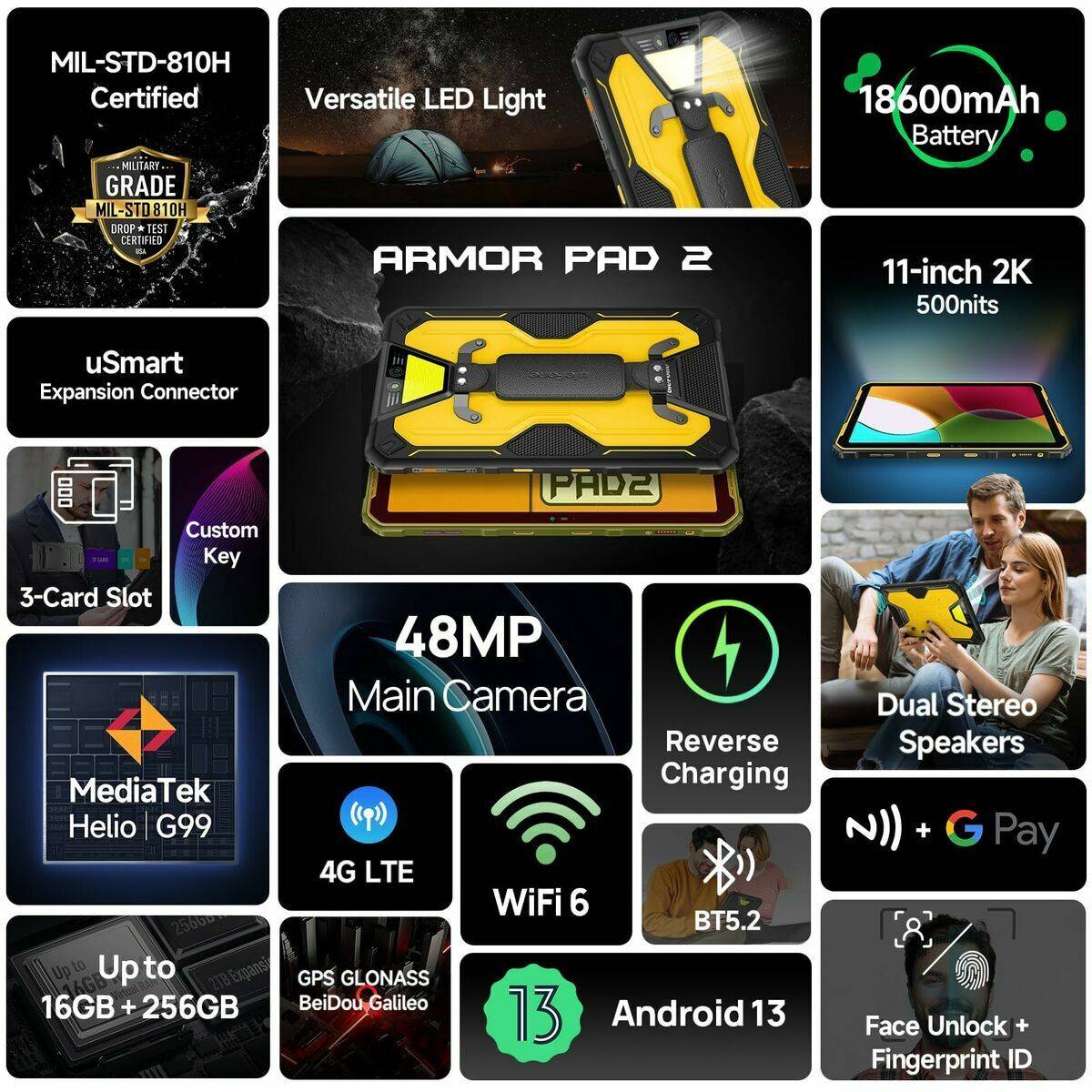 Smartphone Ulefone ARMOR X32 5,65" 6 GB RAM 128 GB Negro