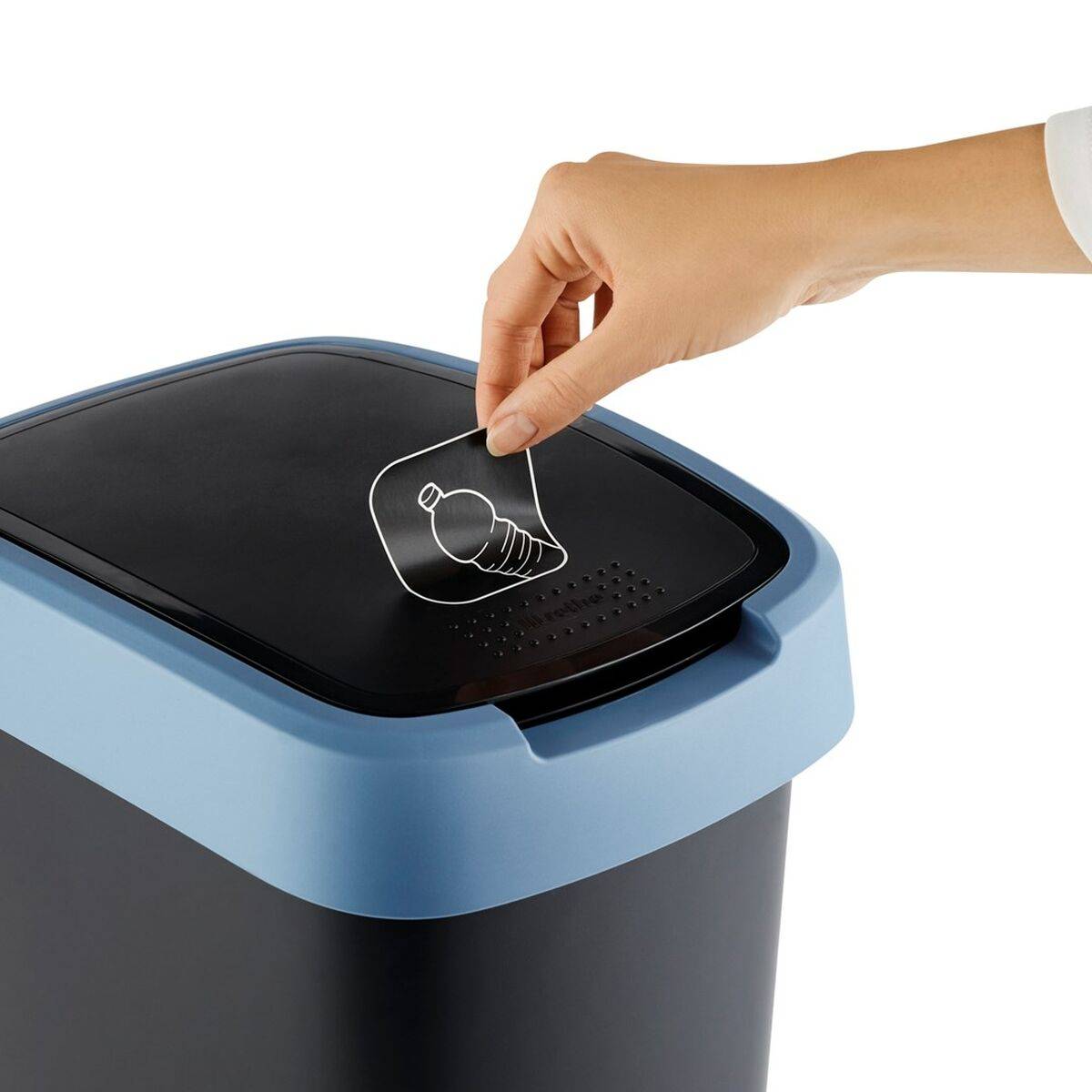Cubo de basura Rotho Twist Blue Azul Plástico 25 L