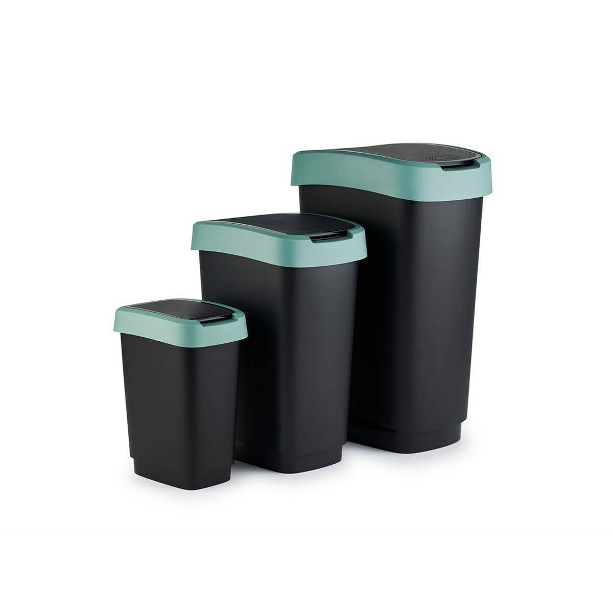 Cubo de basura Rotho Twist Green Verde Plástico 25 L