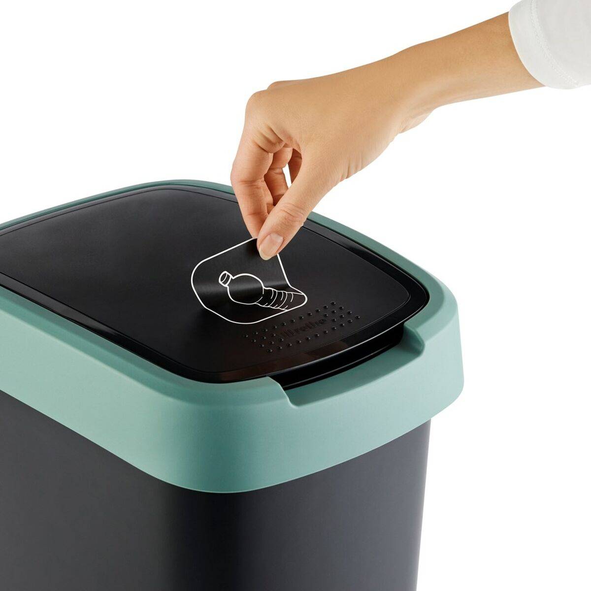 Cubo de basura Rotho Twist Green Verde Plástico 25 L