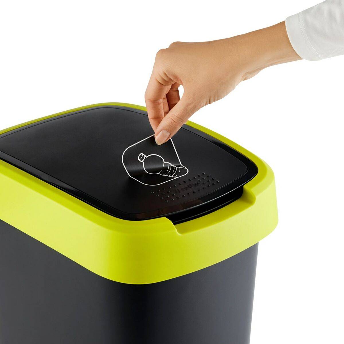 Cubo de basura Rotho Twist Lime Plástico 50 L