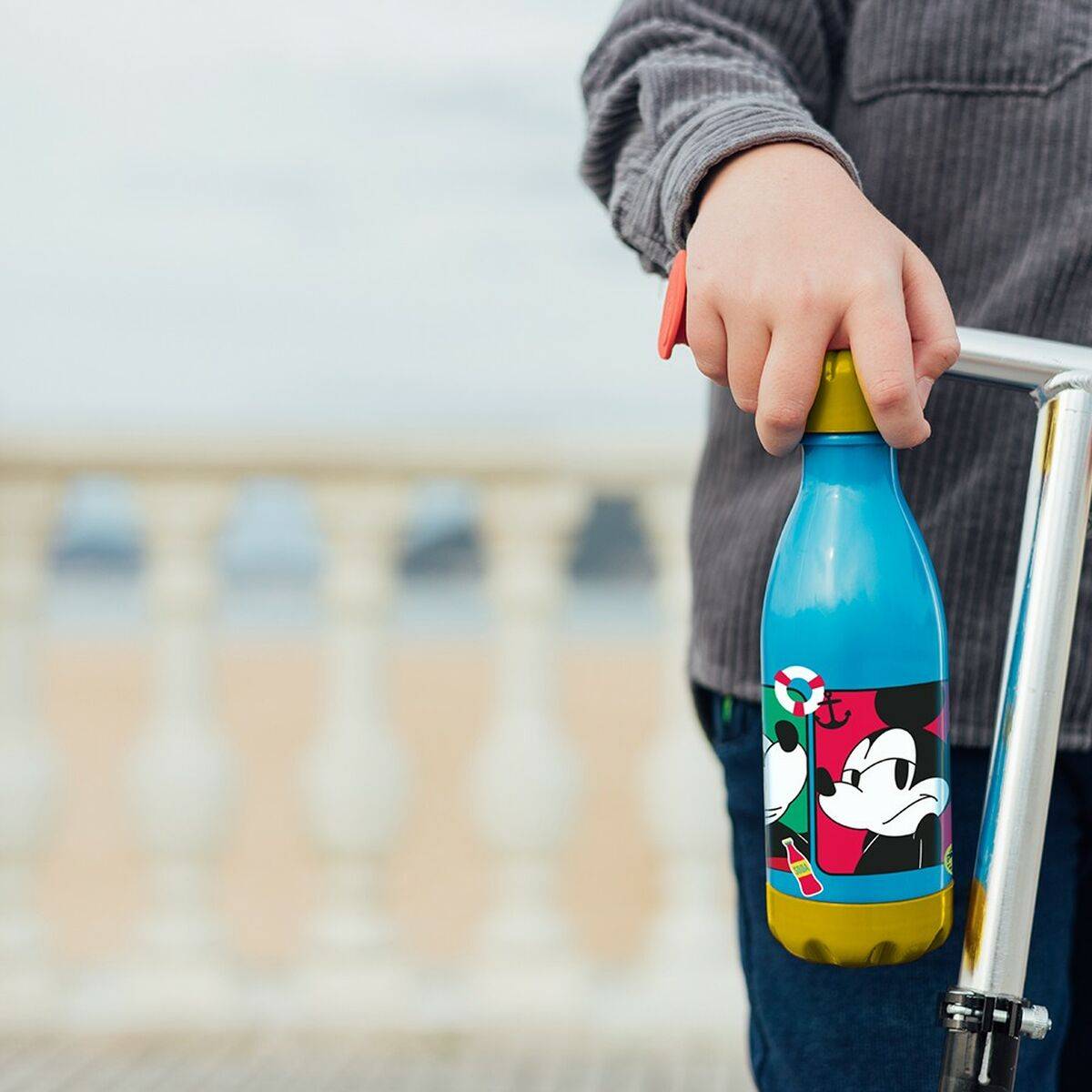 Botella de Agua Mickey Mouse CZ11268 560 ml Multicolor Plástico