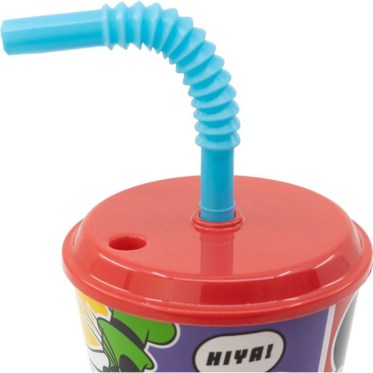 Vaso con Pajita Mickey Mouse CZ11364 430 ml
