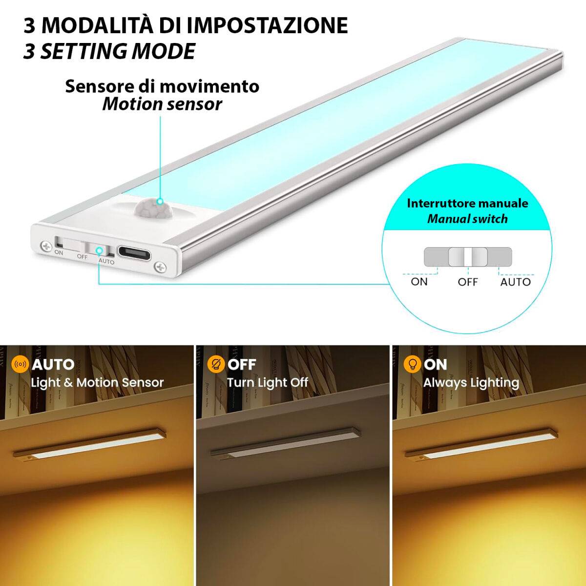 Regleta LED Velamp Aluminio Plástico 1 W Blanco Natural (3000K) (4000 K) (6500 K)