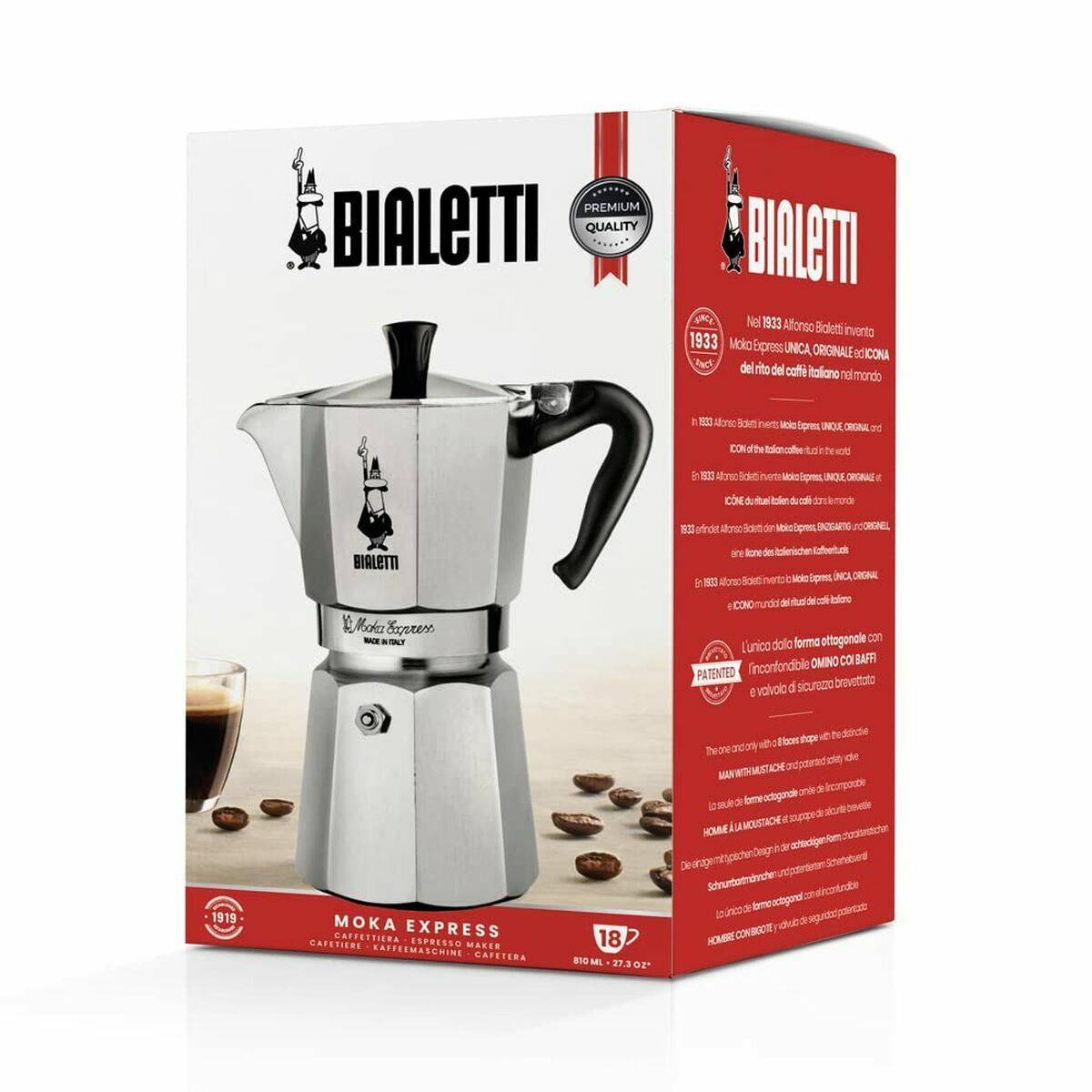 Cafetera Italiana Bialetti 0001167/MR Plateado