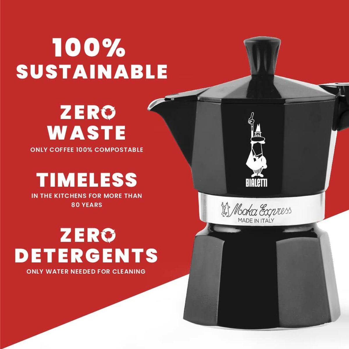 Cafetera Italiana Bialetti MOKA EXPRESS Negro