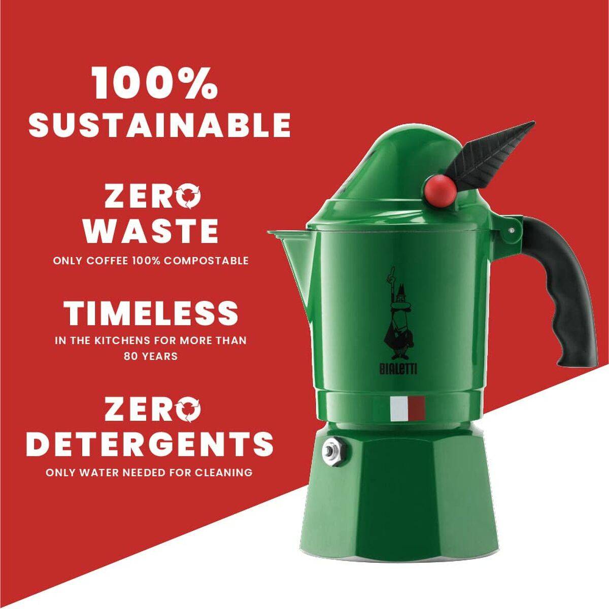 Cafetera Italiana Bialetti 0002762/NP Verde Aluminio
