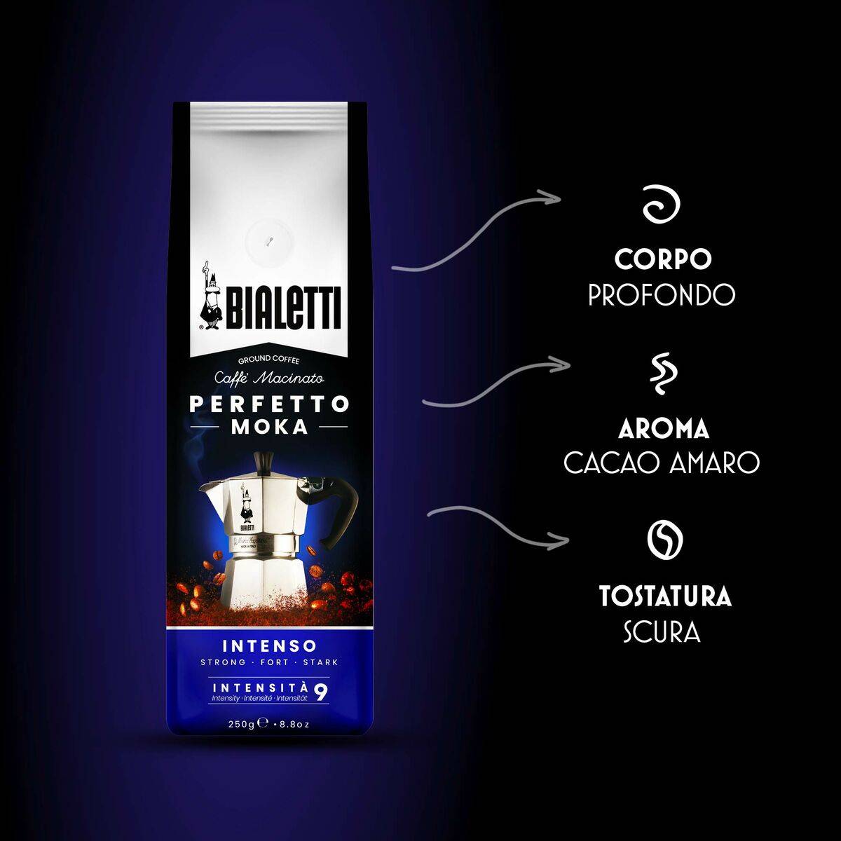 Café Molido Bialetti Perfetto Moka Intens 250 g