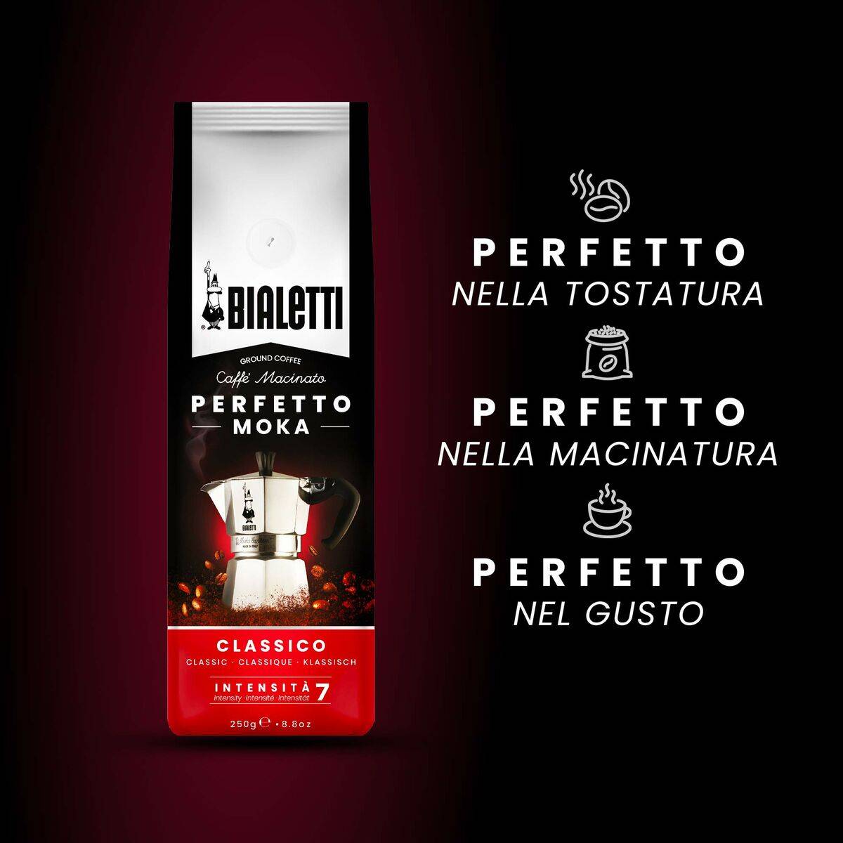 Café Molido Bialetti Perfetto Moka Classic 250 g (2 Unidades)