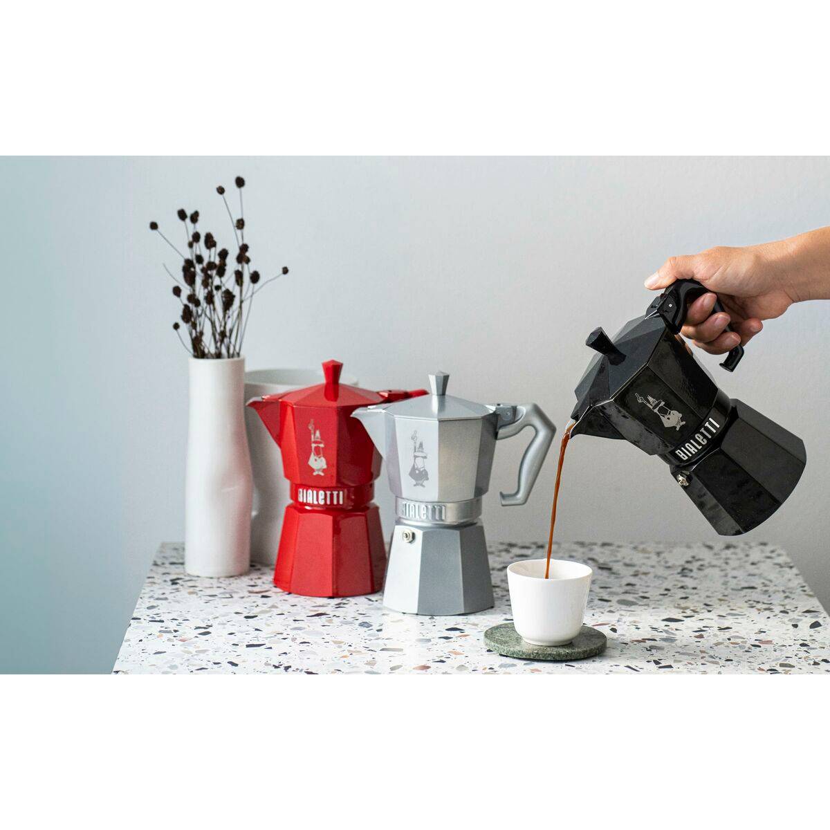 Cafetera Italiana Bialetti MOKA EXCLUSIVE Negro Aluminio 3 Tazas