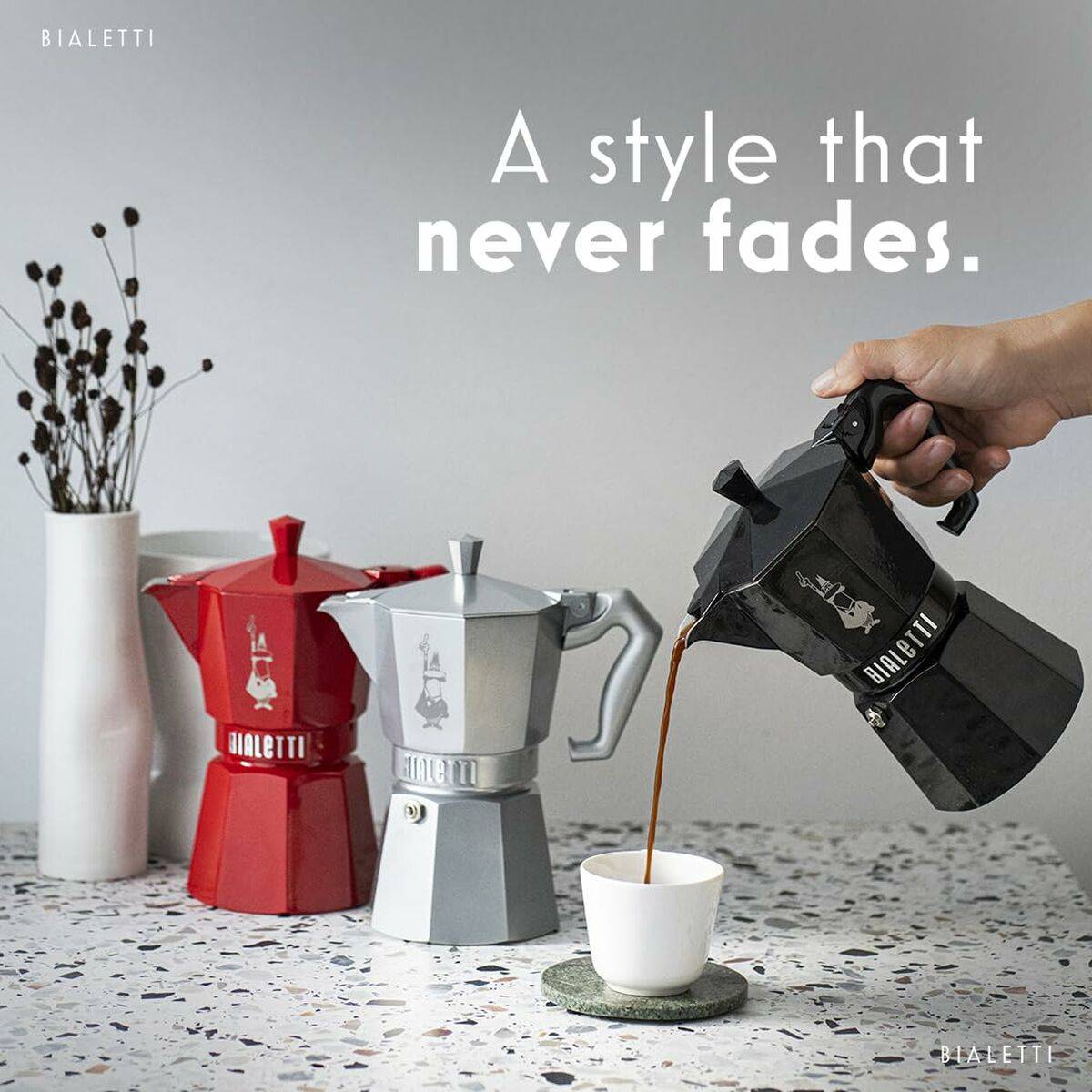 Cafetera Italiana Bialetti MOKA EXCLUSIVE Negro Aluminio 3 Tazas