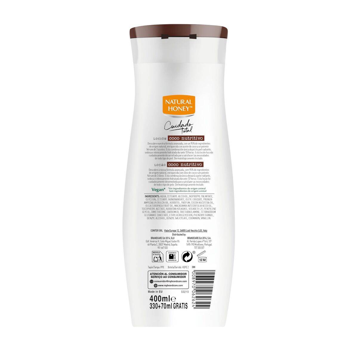 Loción Corporal Natural Honey COCO NH 330 ml