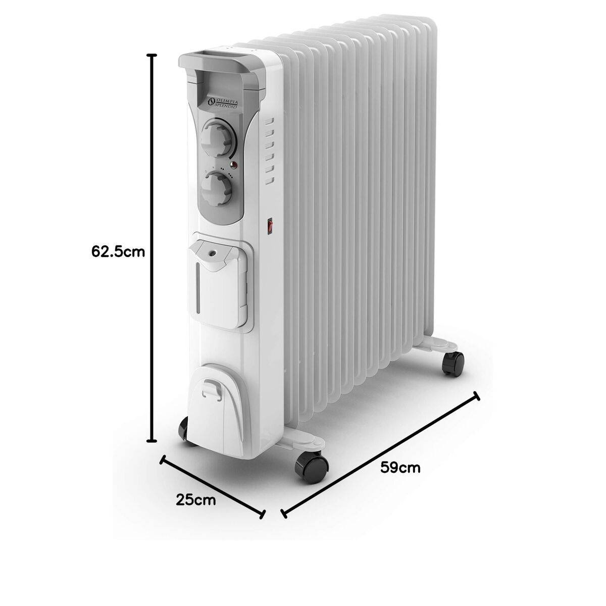 Radiador de Aceite Olimpia Splendid 99298 Blanco Gris 2500 W