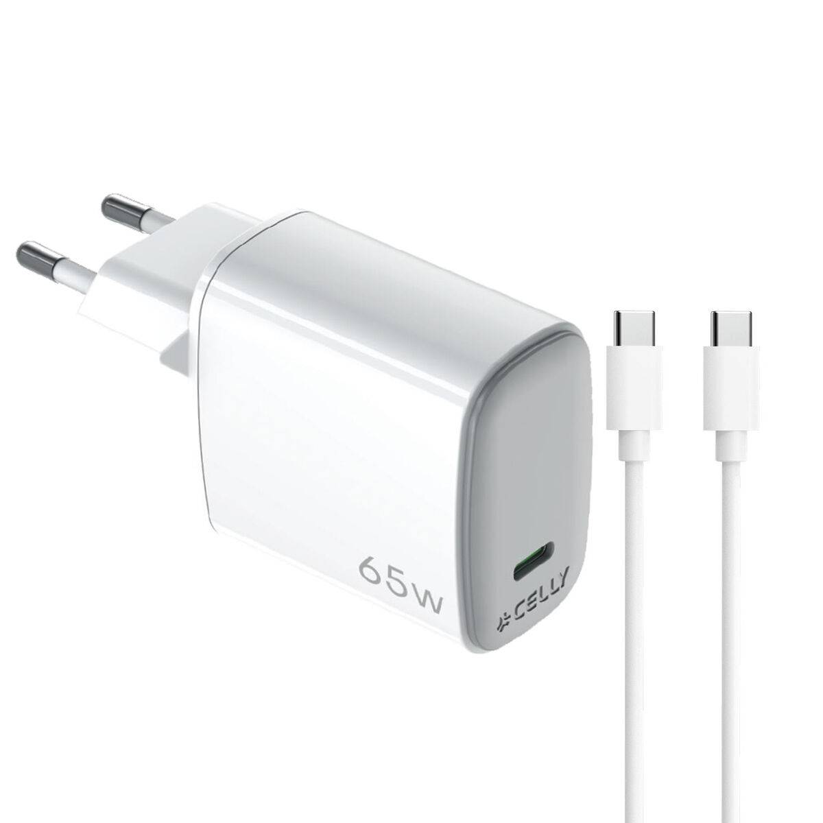 Cargador de Pared Celly UPTC1USBC65WCTC Blanco