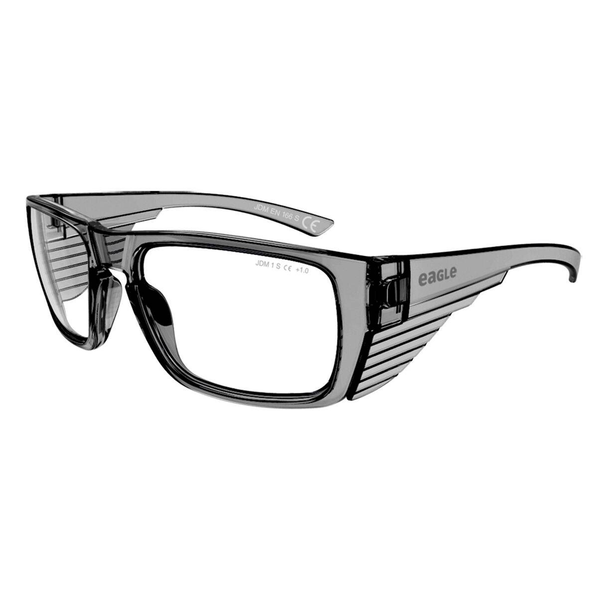 Gafas de seguridad Eagle Tracer Gris Transparente Plástico + 1,0