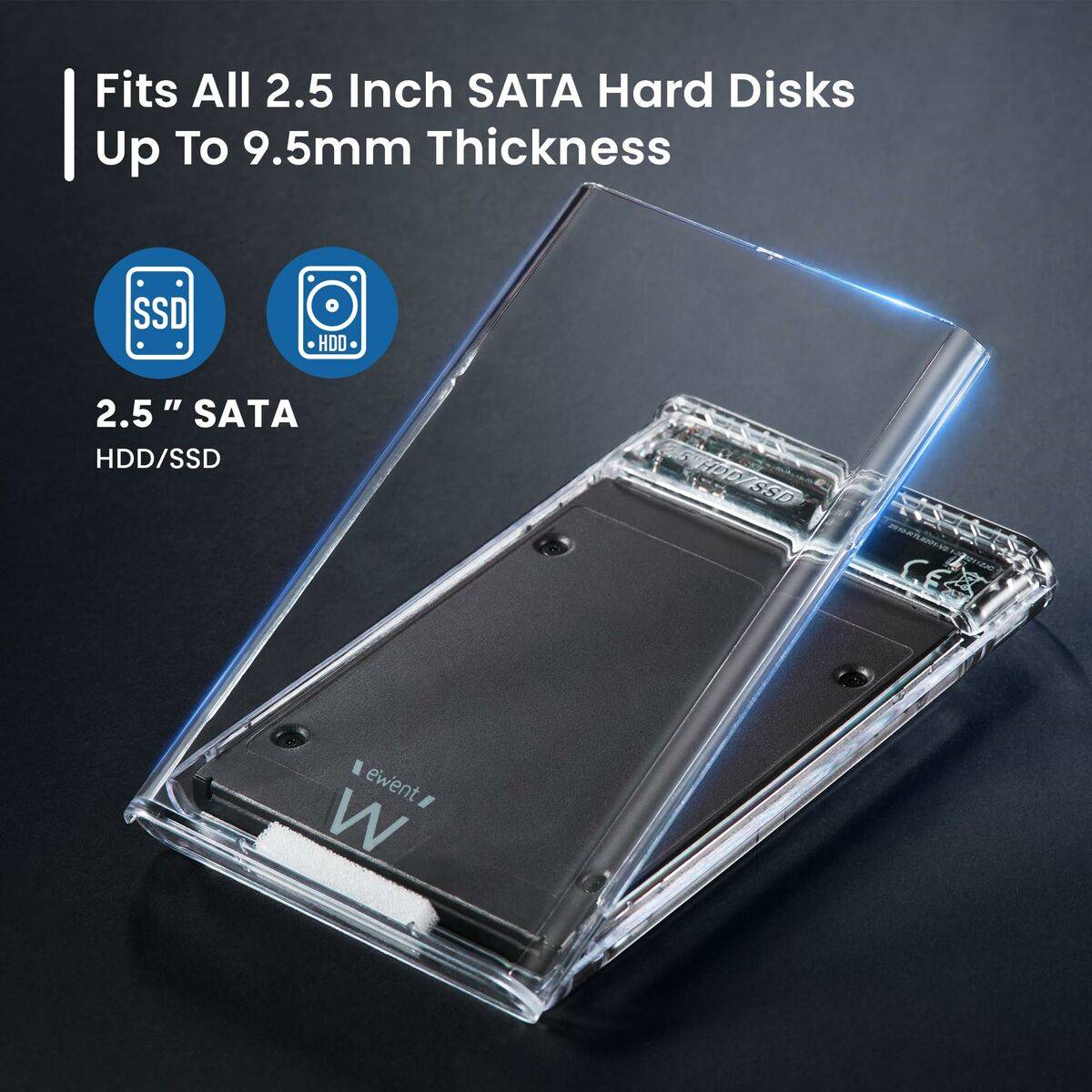 Disco Duro Externo Ewent EW7064 Transparente