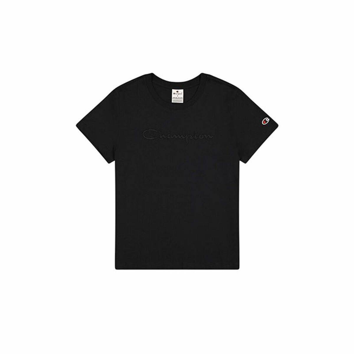 Camiseta de Manga Corta Mujer Champion Champion Crewneck Negro