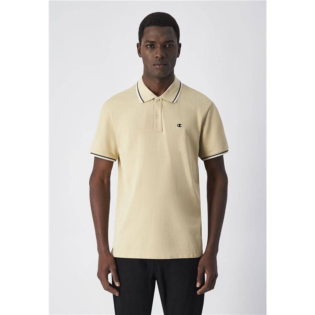Polo de Manga Corta Hombre Champion Beige