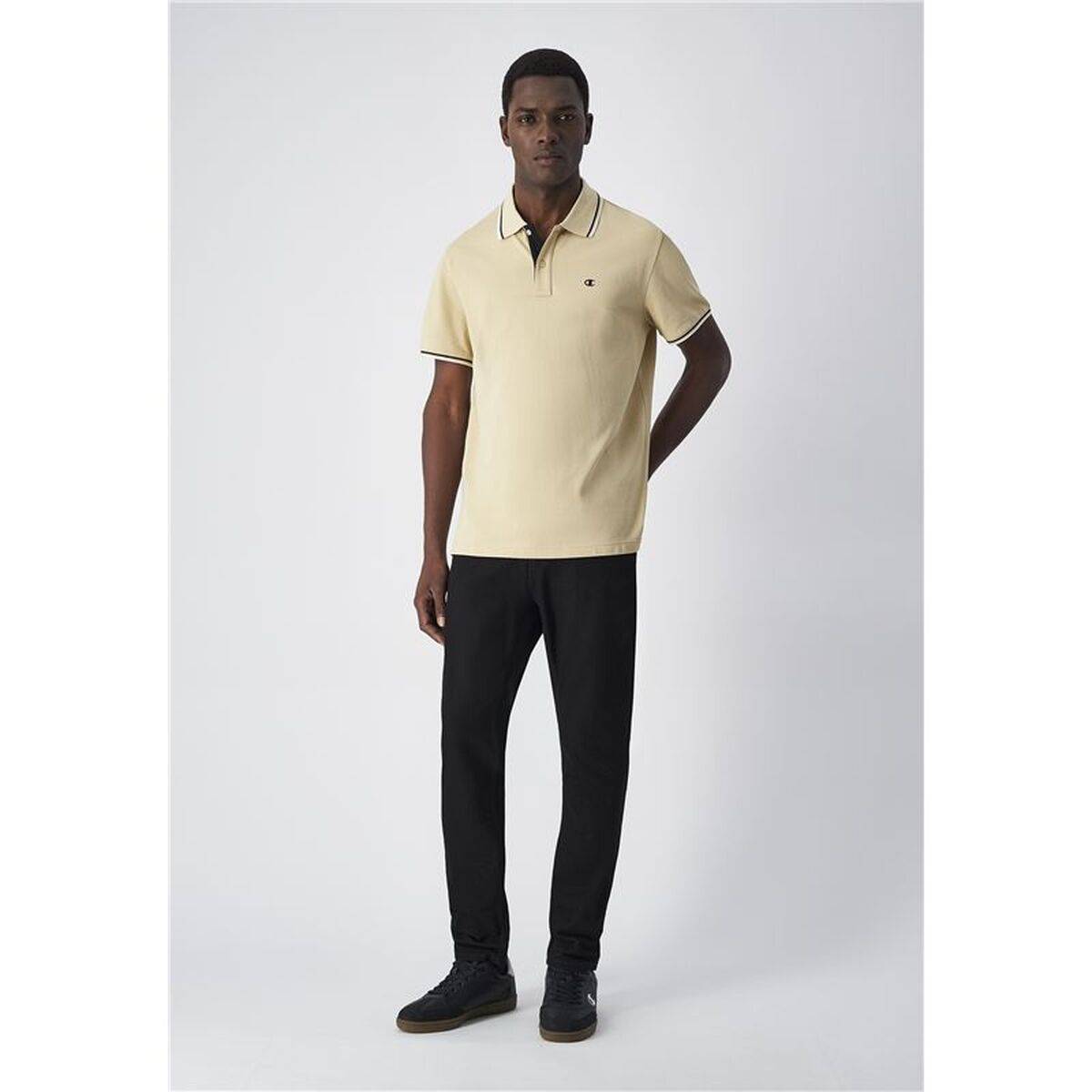 Polo de Manga Corta Hombre Champion Beige