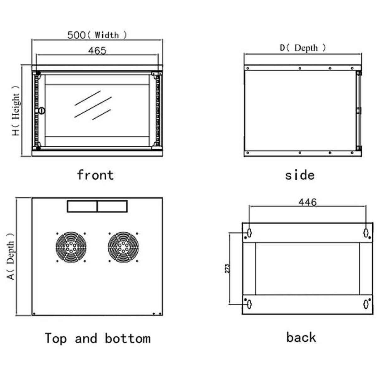 Armario Rack Mural Techly I-CASE EL-1006B32