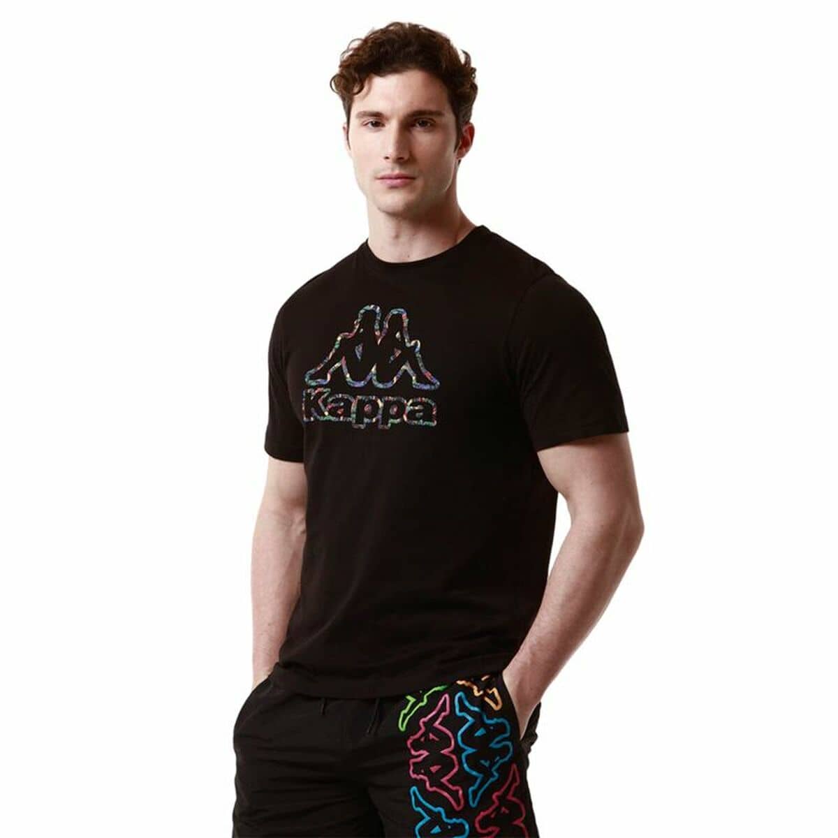 Camiseta de Manga Corta Hombre Kappa Fario Negro