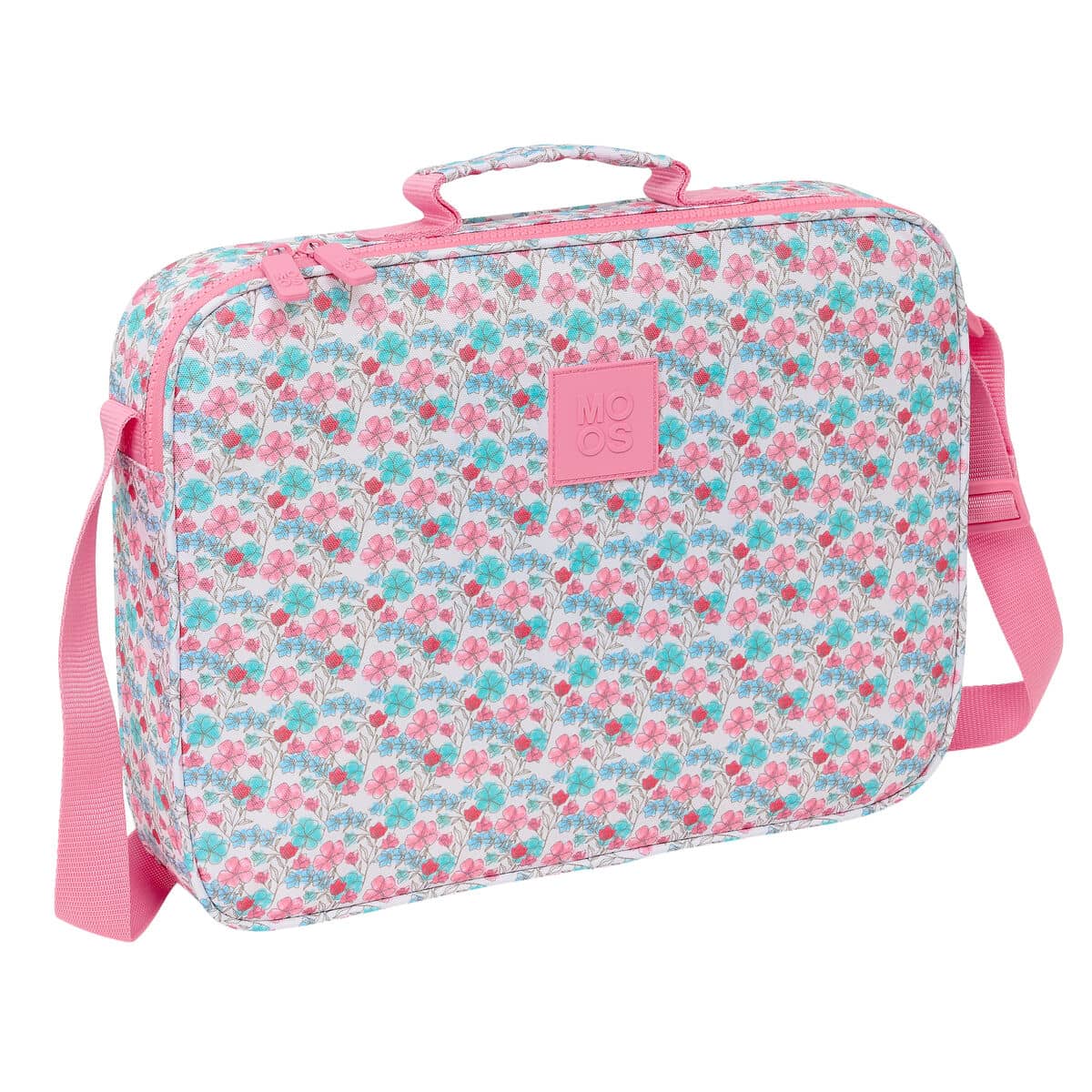 Cartera Escolar Moos Flores Multicolor 38 x 28 x 6 cm