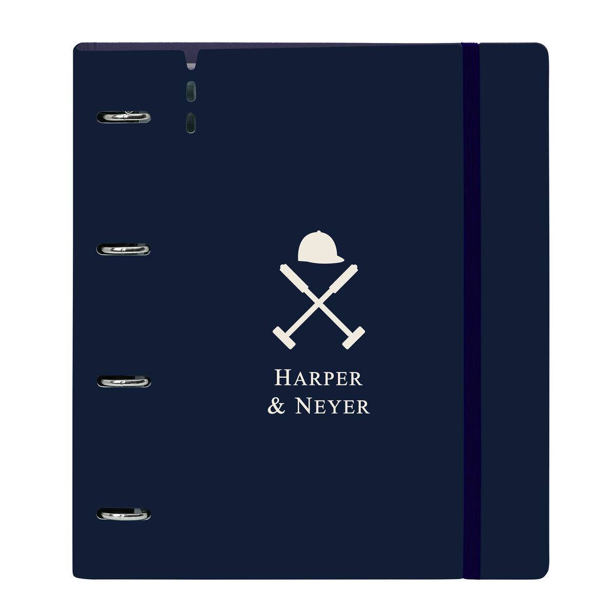 Carpeta de anillas Harper & Neyer Azul marino 27 X 32 X 4 cm