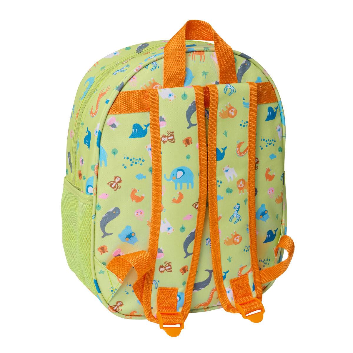 Mochila Escolar 3D Safta Verde Claro 27 x 33 x 10 cm León