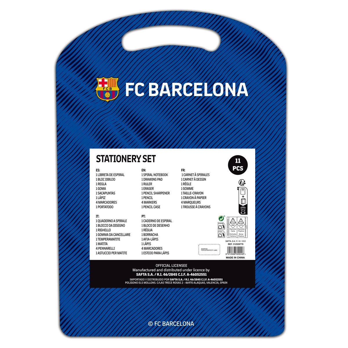 Set de Papelería F.C. Barcelona Azul Granate