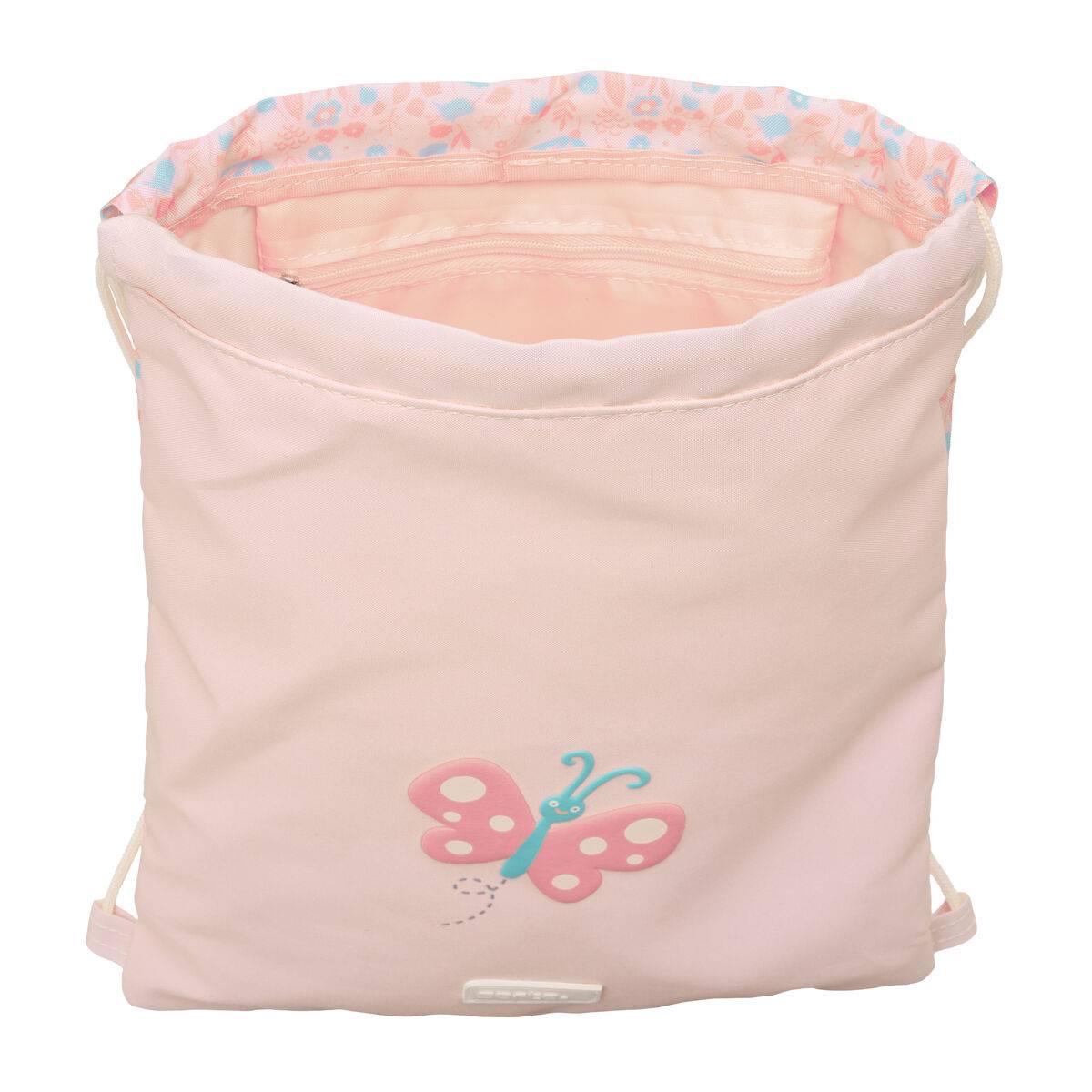 Bolsa Mochila con Cuerdas Safta Mariposa 26 x 34 x 1 cm