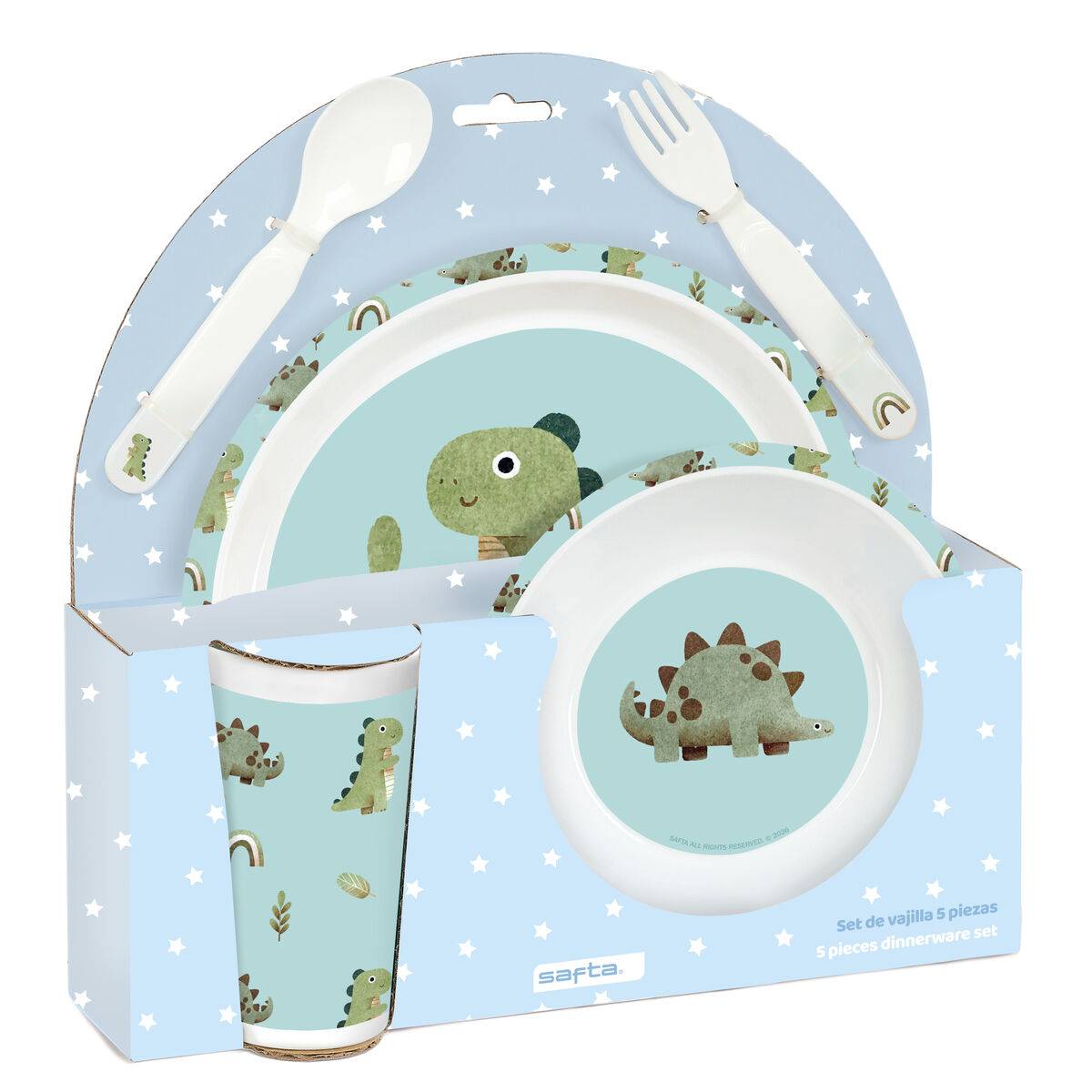 Set de Menaje Infantil Safta Dinos PVC