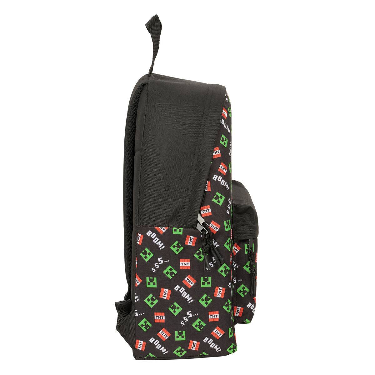 Mochila Escolar Minecraft Negro 33 x 42 x 15 cm