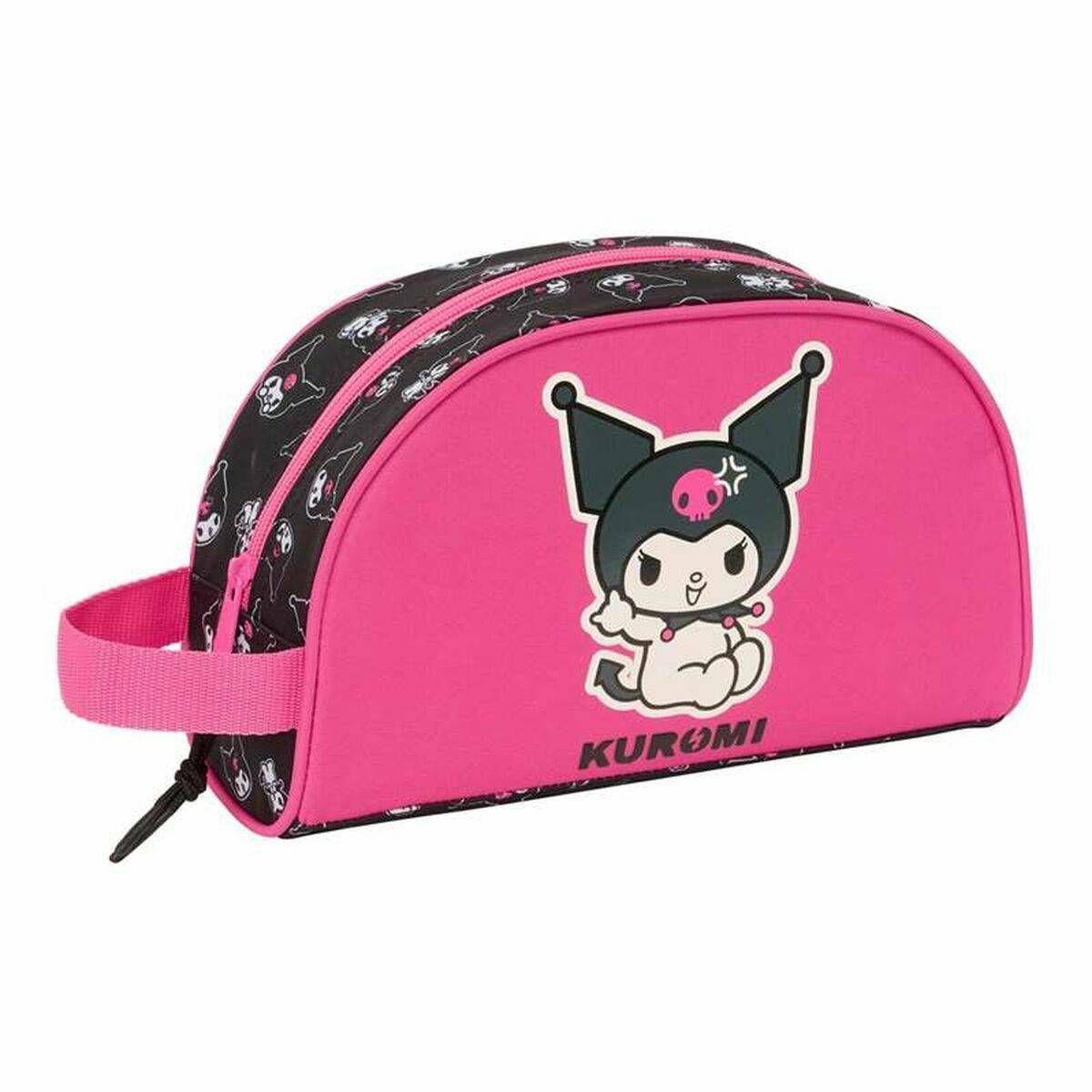 Neceser Escolar Kuromi Negro Fucsia 26 x 16 x 9 cm