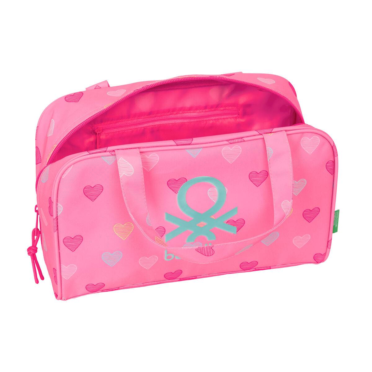 Neceser de Viaje Benetton Heart Rosa 31 x 14 x 19 cm