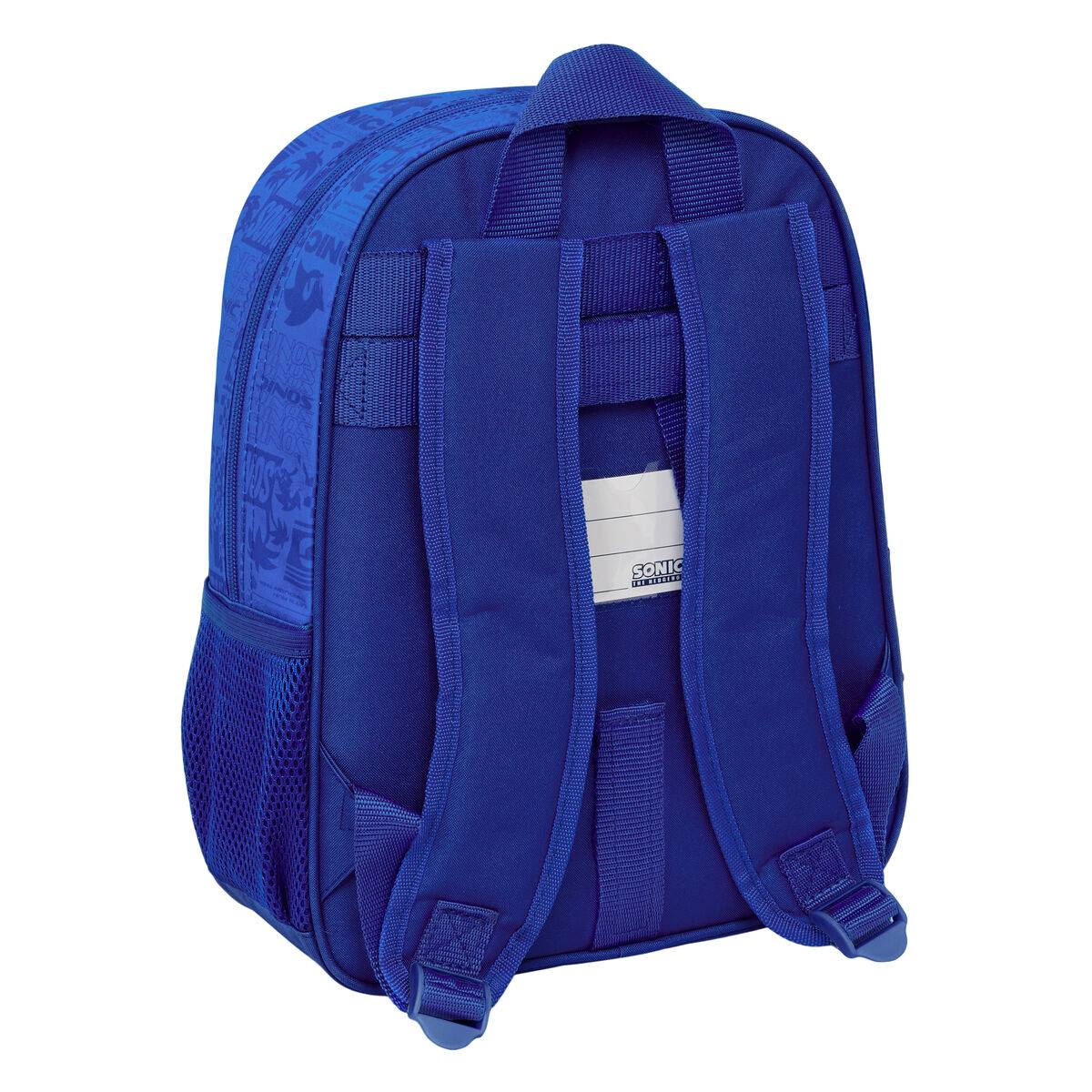 Mochila Escolar Sonic Azul 26 x 34 x 11 cm