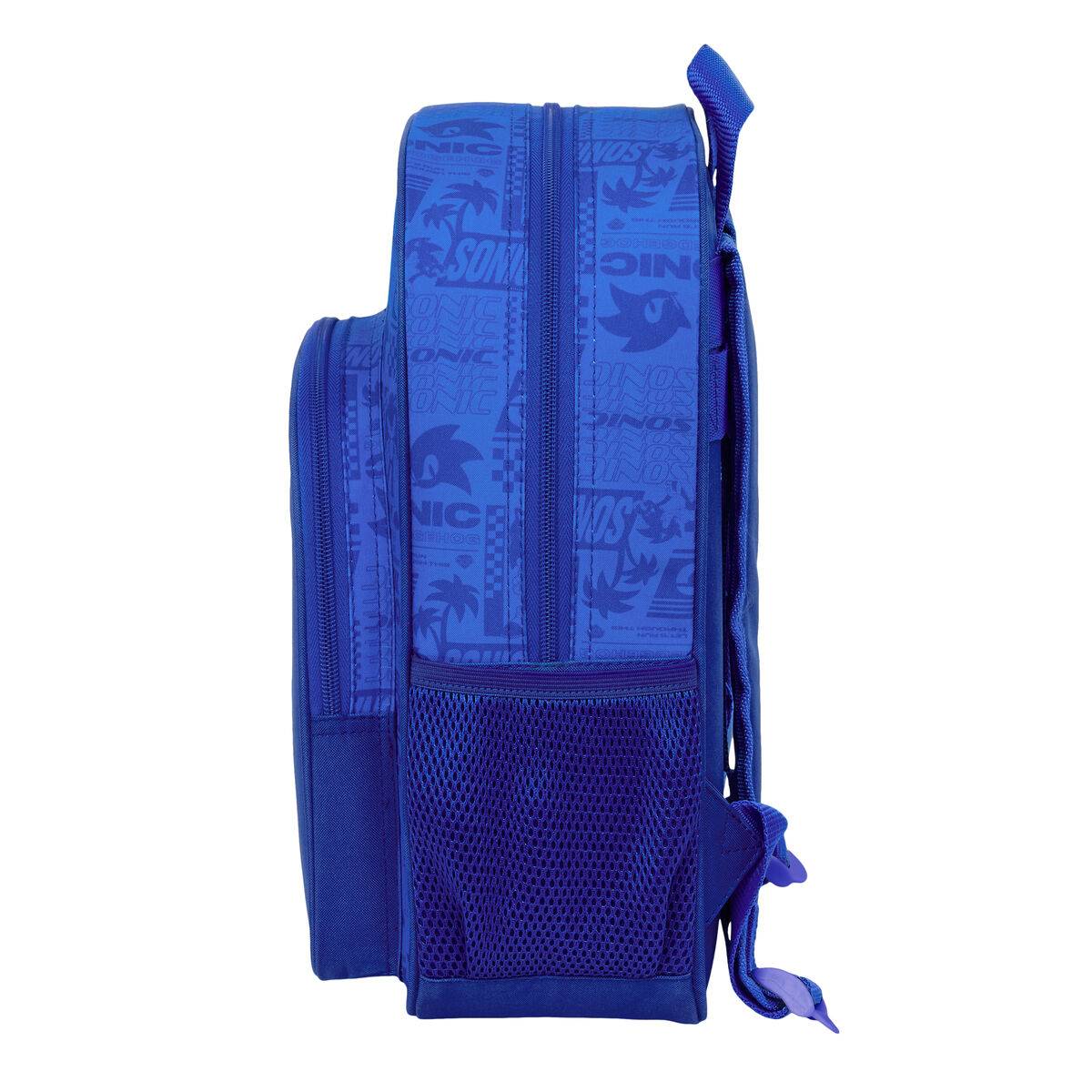 Mochila Escolar Sonic Azul 26 x 34 x 11 cm