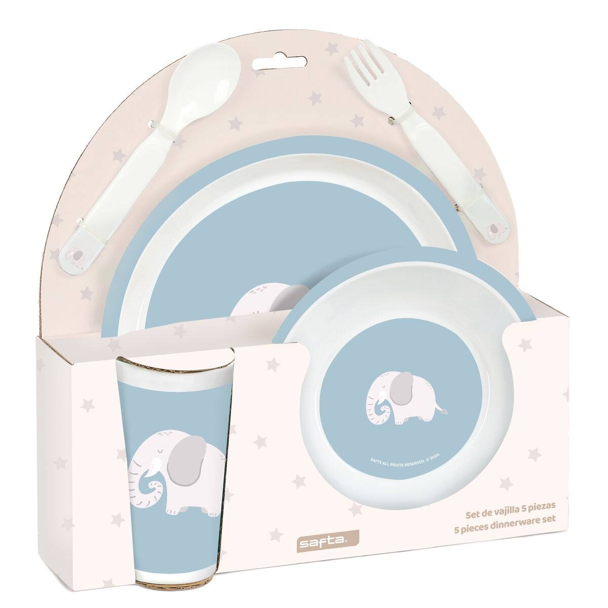 Set de Menaje Infantil Safta Elefante PVC