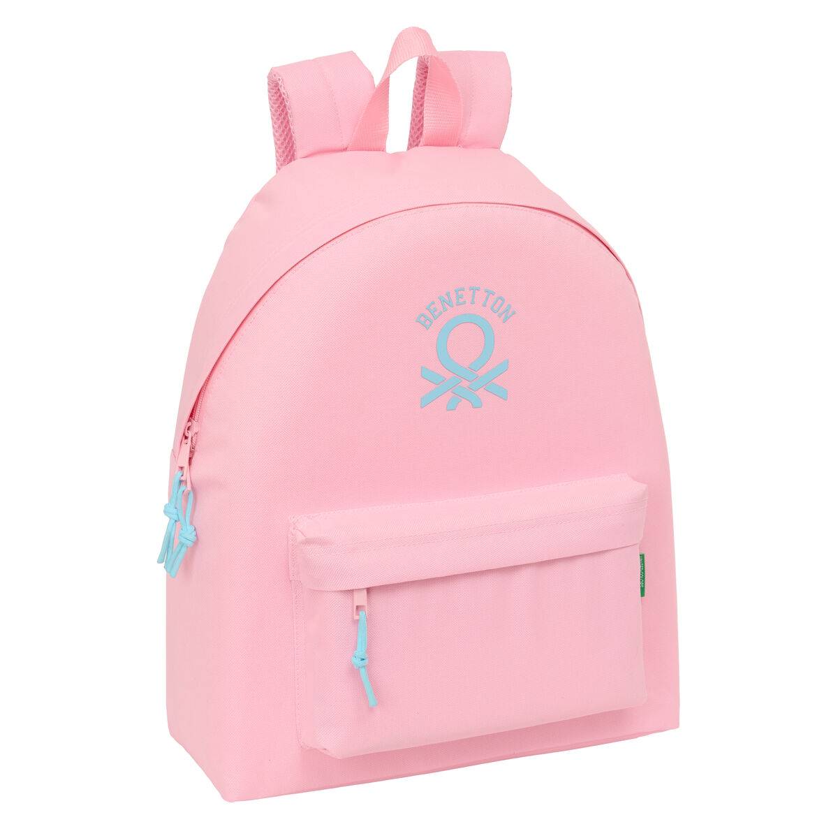 Mochila Escolar Benetton Rosa pastel Rosa 33 x 42 x 15 cm