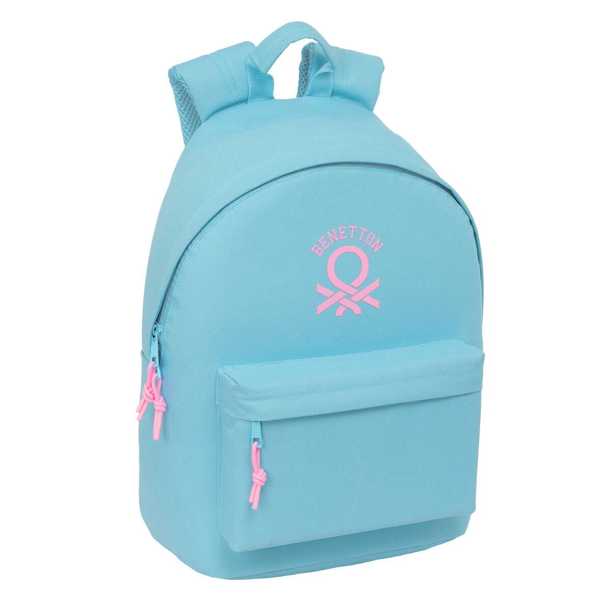 Mochila Escolar Benetton benetton basics Celeste 31 x 41 x 16 cm