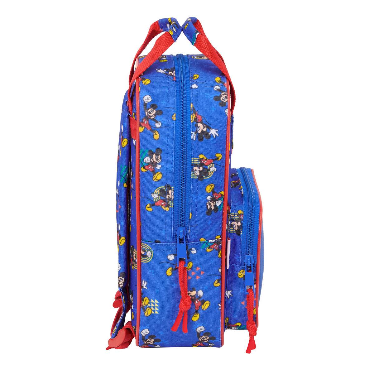 Mochila Escolar Mickey Mouse Clubhouse Today Azul 20 x 28 x 8 cm