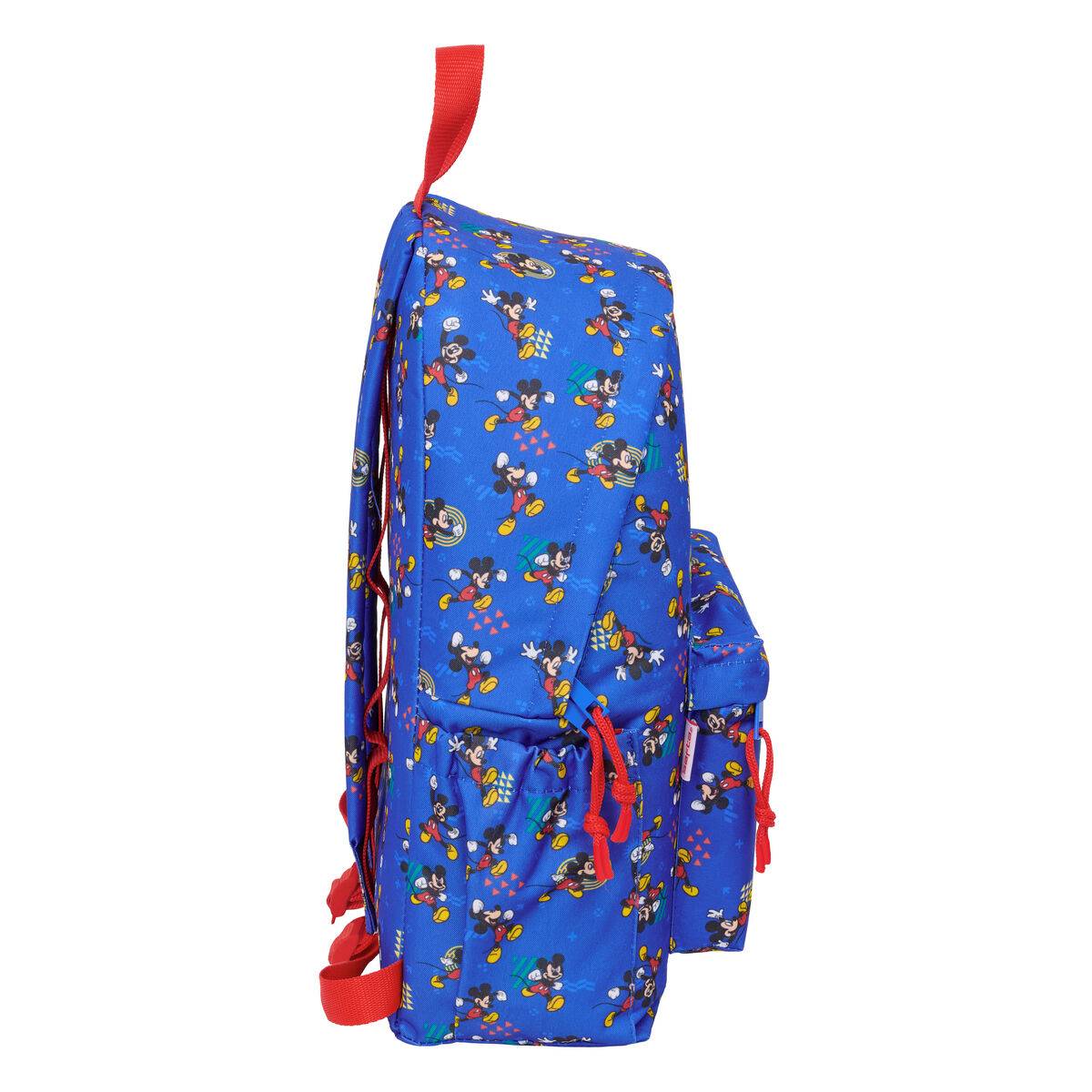 Mochila Escolar Mickey Mouse Clubhouse Today Azul 31 x 43 x 13 cm