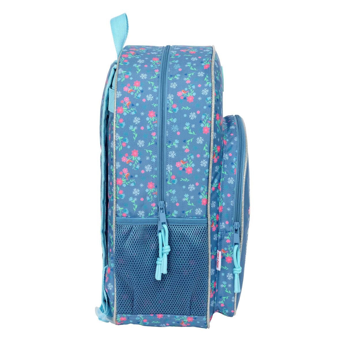 Mochila Escolar Frozen Azul 33 x 42 x 14 cm