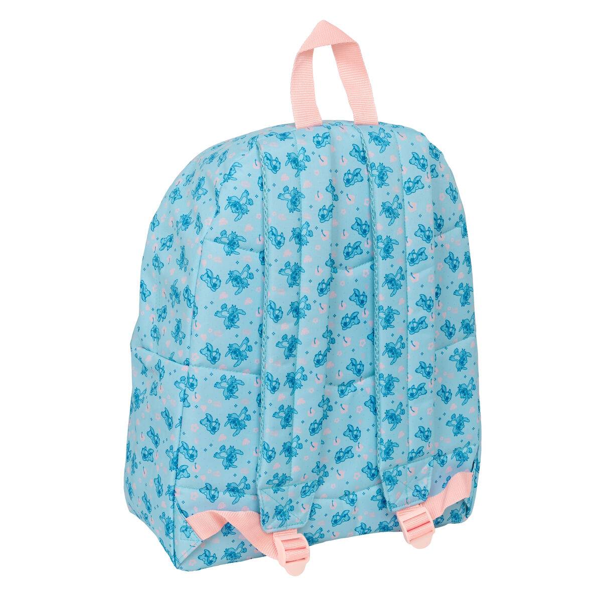Mochila Escolar Lilo & Stitch Ohana Azul 33 x 42 x 15 cm