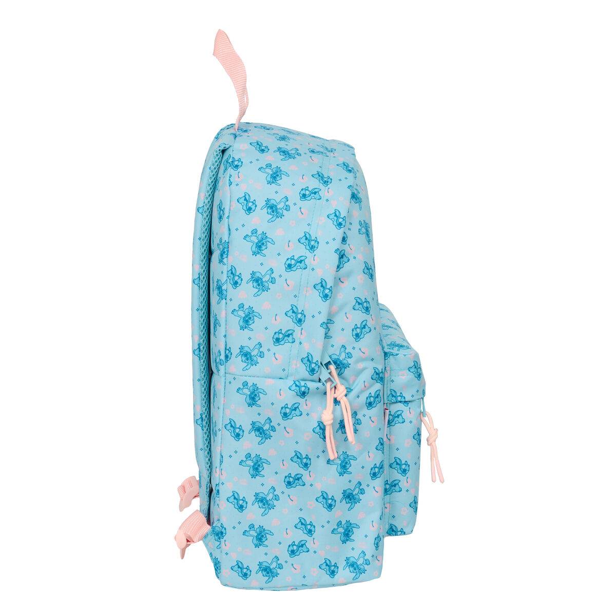 Mochila Escolar Lilo & Stitch Ohana Azul 33 x 42 x 15 cm