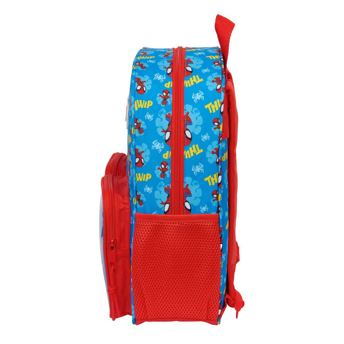 Mochila Escolar Spider-Man Azul Rojo 26 x 34 x 11 cm