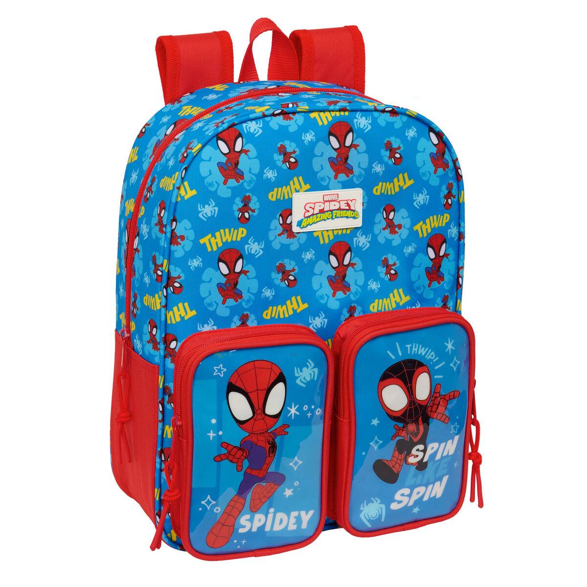 Mochila Escolar Spider-Man Azul Rojo 26 x 34 x 11 cm
