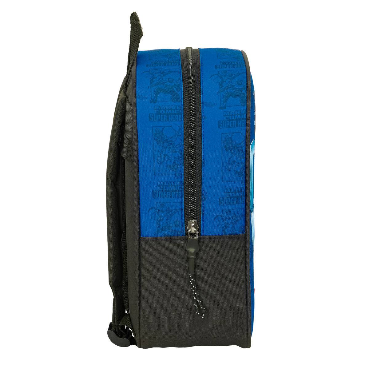 Mochila Escolar The Avengers Azul Negro 22 x 27 x 10 cm