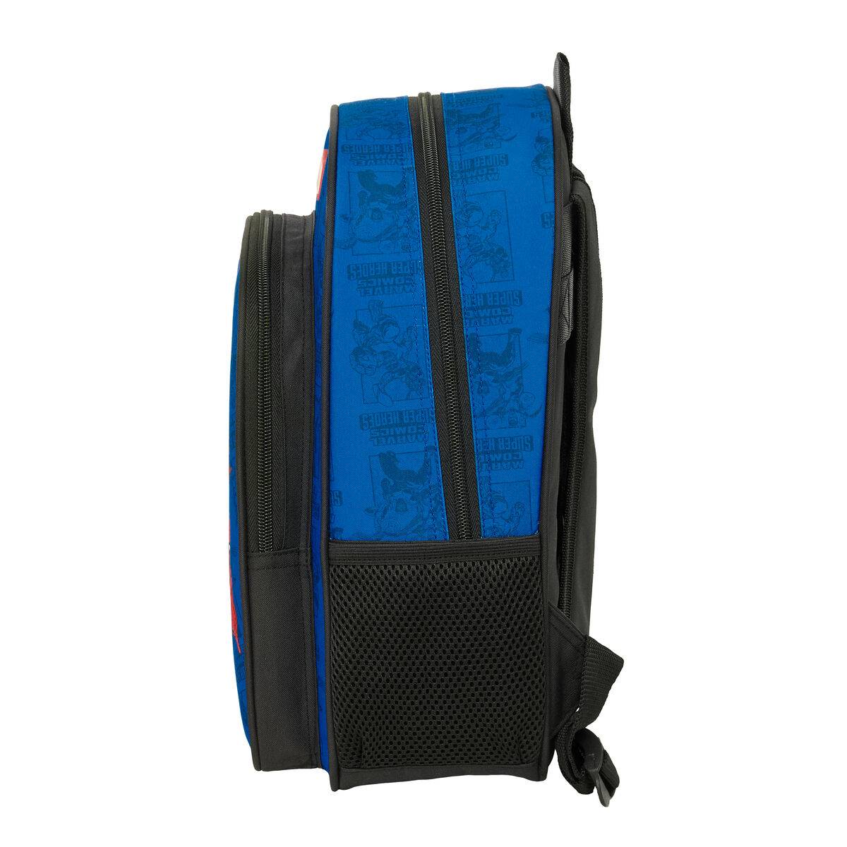 Mochila Escolar The Avengers Azul Negro 27 x 33 x 10 cm