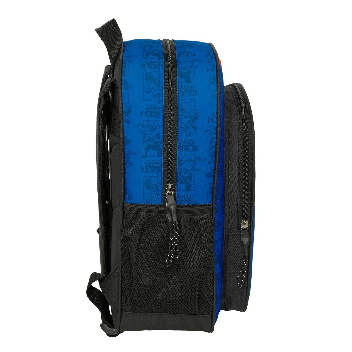 Mochila Escolar The Avengers Azul Negro 32 x 38 x 12 cm